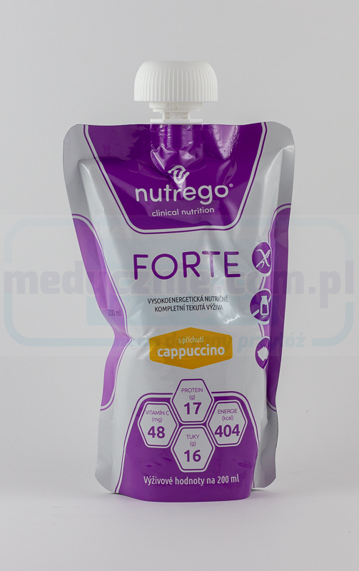 Nutrego Forte 12x200 ml Cappuccino wysokokaloryczna, wysokobiałkowa dieta